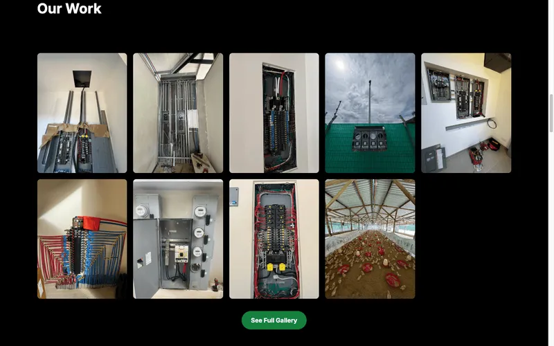 WattWise Our Work photo gallery on the homepage