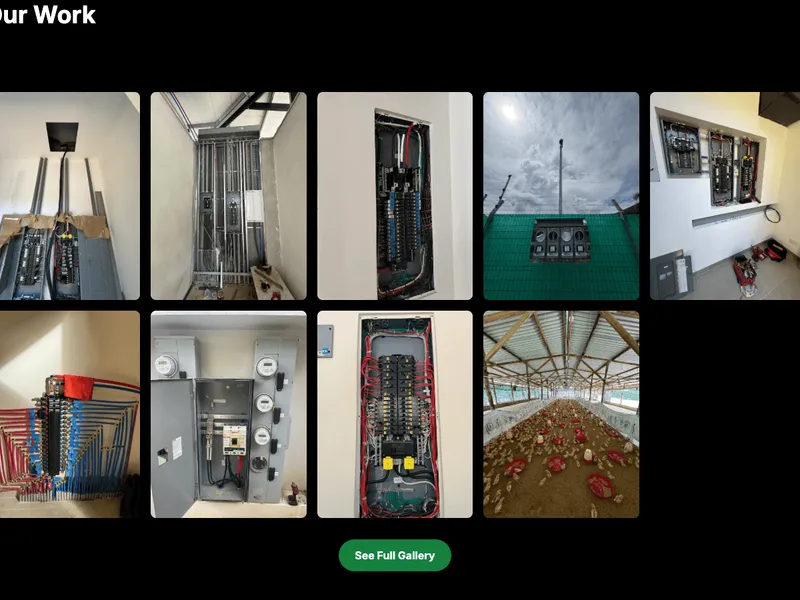 WattWise Our Work photo gallery on the homepage