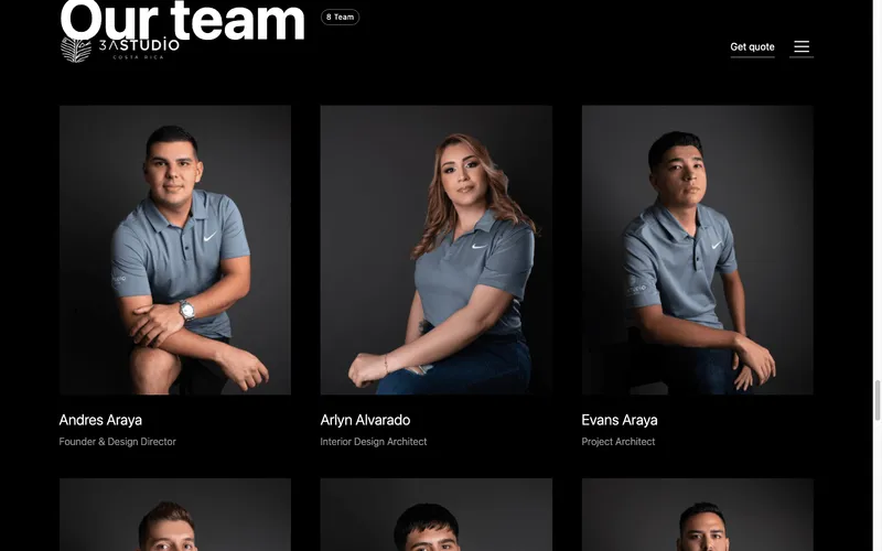 3A Studio team section