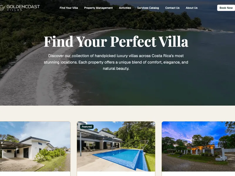 Golden Coast Villas properties page