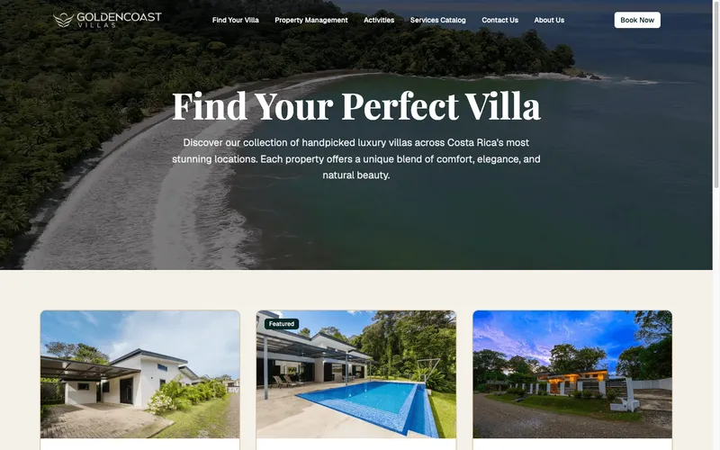 Golden Coast Villas properties page