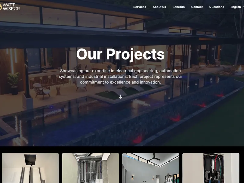 WattWise projects page hero